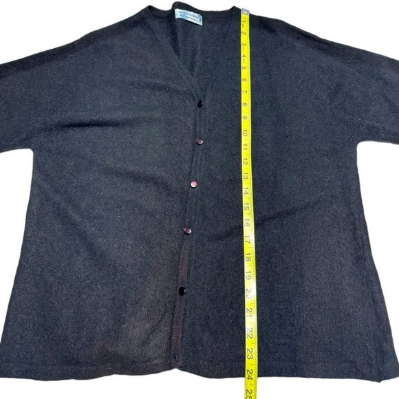 Pashmina Wool Black Cardigan Size Large - Picture 2 of 6